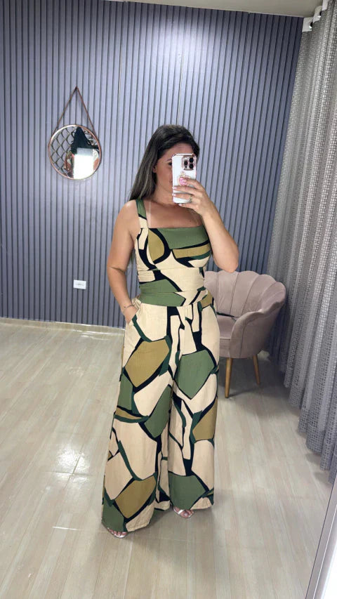 Conjunto calça pantalona Raissa