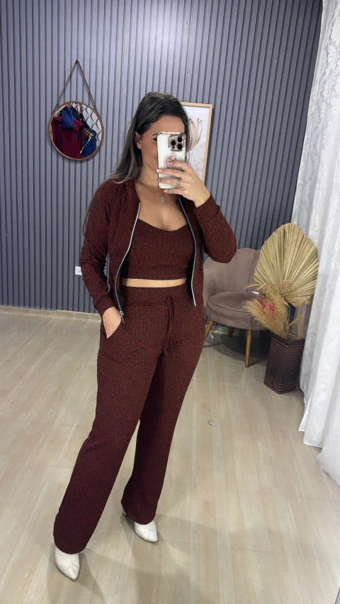 Conjunto 3 peças calça