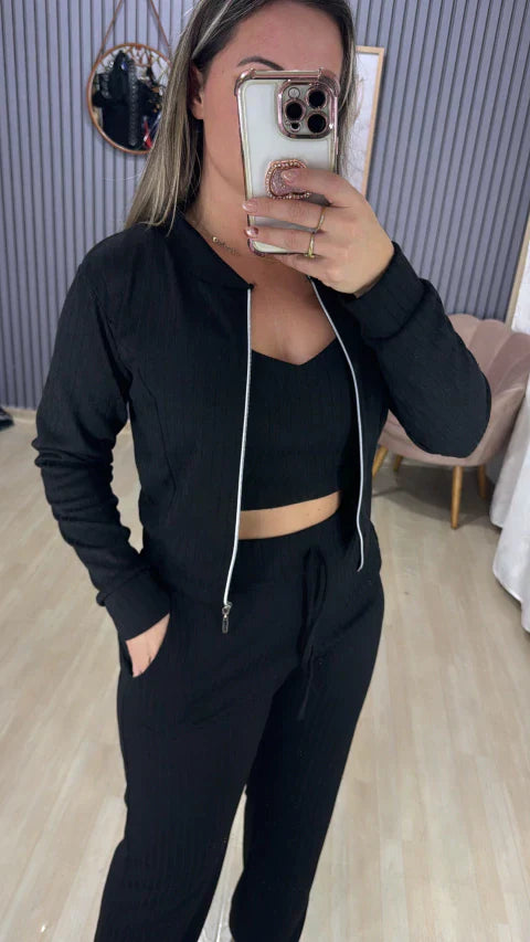 Conjunto 3 peças calça