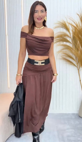 Conjunto Noir Set + Jaqueta em Courino