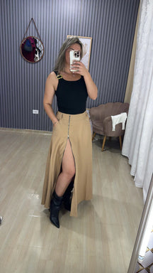 Saia Longa Zíper Bia